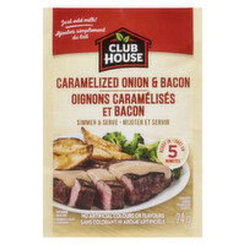 CLUB HOUSE - Caramelized Onion & Bacon Sauce Mix, 24 Gram
