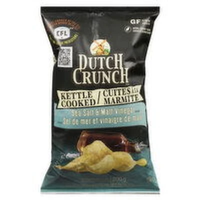 Dutch Crunch - Kettle Cooked Potato Chips Sea Salt & Malt Vinegar, 200 Gram