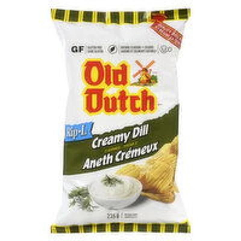 Old Dutch - Rip-L Creamy Dill Potato Chips, 235 Gram