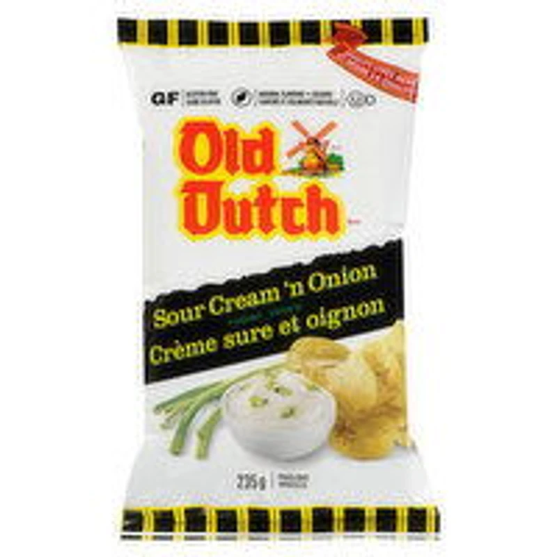 Old Dutch - Sour Cream & Onion Potato Chips, 235 Gram
