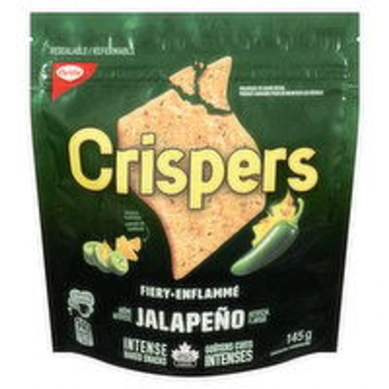 Christie - Crispers, Fiery Jalapeno Flavour Crackers, 145 Gram