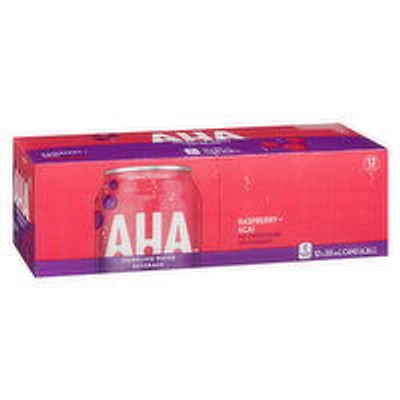 AHA - Raspberry & Acai Sparkling Water, 355mL Cans, 12 Each