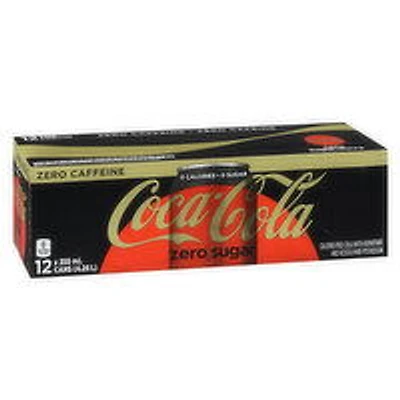 Coca-Cola - Coca Cola Zero Sugar Zero Caffeine, 12 Each