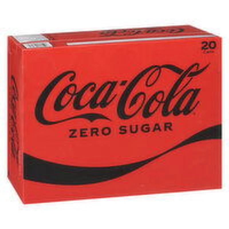 Coca-Cola - Zero Sugar, 355mL Cans, 20 Each