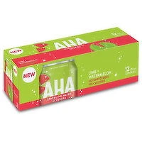 AHA - Sparkling Water, Lime Watermelon, 355mL Cans, 12 Each