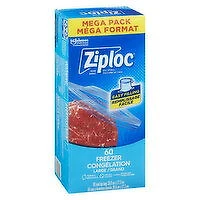 Ziploc - Freezer Large Bags Mega, 60 Each