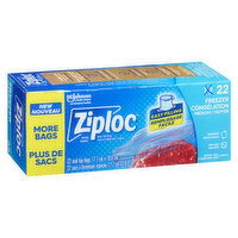 Ziploc - Freezer Bags Medium, Easy Filling, 22 Each