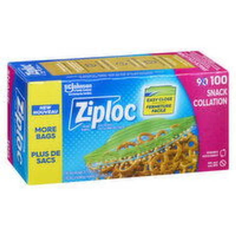 Ziploc - Easy Open Tabs Snack Bags, 90 Each