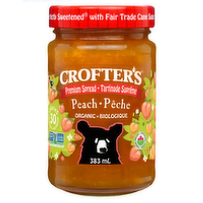 CROFTER'S ORGANIC - Premium Spread Peach Organic, 383 Millilitre