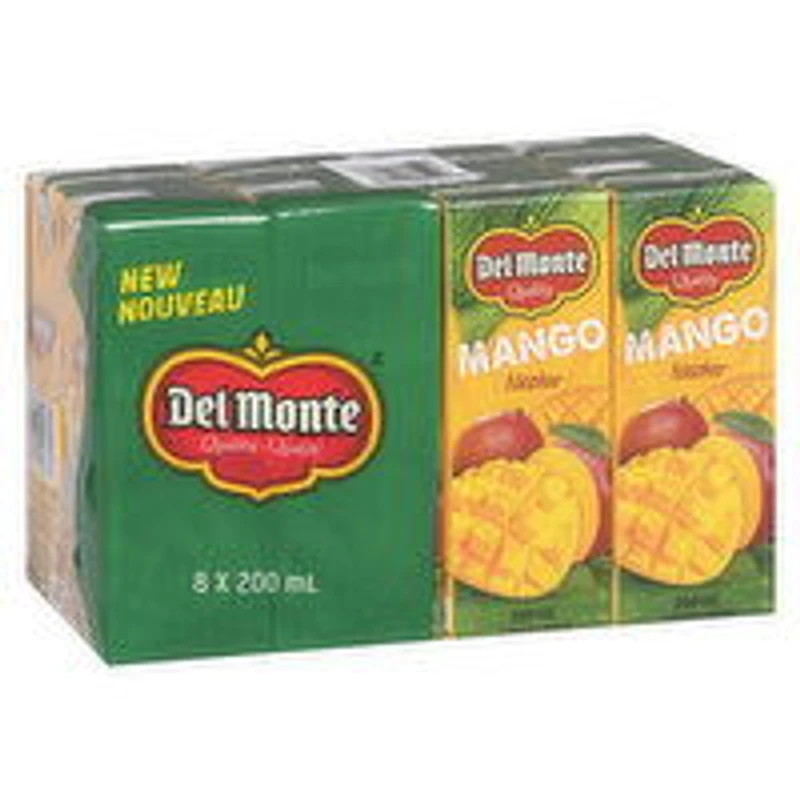 Del Monte - Mango Nectar Juice, 200 mL, 8 Each