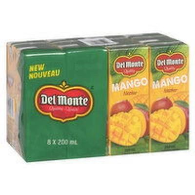 Del Monte - Mango Nectar Juice, 200 mL, 8 Each