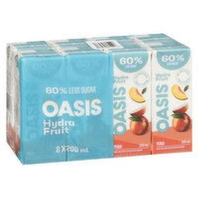 Oasis - Hydrafruit Peach Juice Boxes, 8 Each