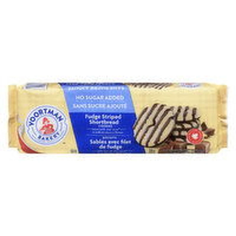 Voortman - Shortbread Cookies, Fudge Striped No Sugar Added, 320 Gram