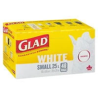 Glad - White Unscented Garbage Bags - Small, 48 Each