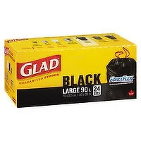 Glad - ForceFlex Black Garbage Bags - Large, 24 Each