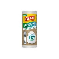 Glad - White Tall 50% Recycled Plastic Garbage Bags, 28 Each