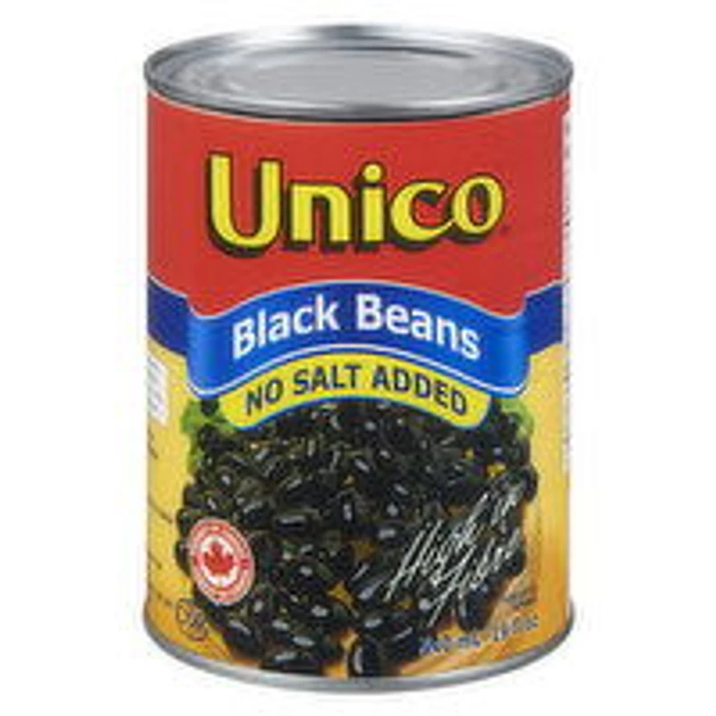 Unico - Black Beans No Salt Added, 540 Millilitre