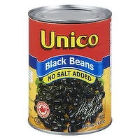 Unico - Black Beans No Salt Added, 540 Millilitre