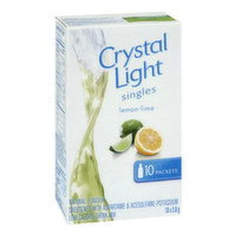 Crystal Light - Singles Drink Mix Lemon Lime Low Calorie, 10 Each