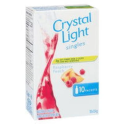 Crystal Light - Singles Drink Mix Raspberry Peach Low Calorie, 10 Each