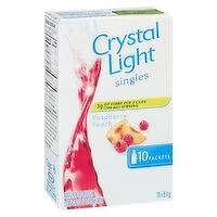 Crystal Light - Singles Drink Mix Raspberry Peach Low Calorie, 10 Each