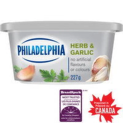 Philadelphia - Herb & Garlic Cream Cheese, 227 Gram