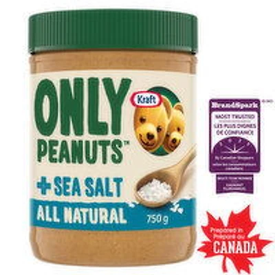 Kraft - Only Peanuts All Natural Peanut Butter + Salt, 750 Gram