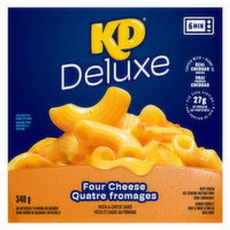 Kraft - Deluxe Four Cheese Pasta and Sauce, Frozen Dinner, 340 Gram