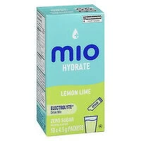 Mio - Hydrate Electrolyte Drink Mix, Lemon Lime - 10 pack, 1 Each