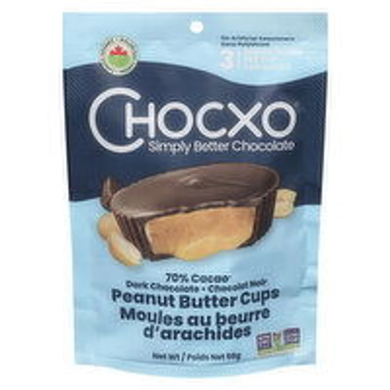 ChocXO - Dark Chocolate Peanut Butter Cups, 68 Gram