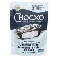 ChocXO - Dark Chocolate Cups Coconut Organic, 98 Gram