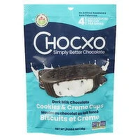 ChocXO - Dark Milk Chocolate Cookies & Creme Cups Organic, 98 Gram