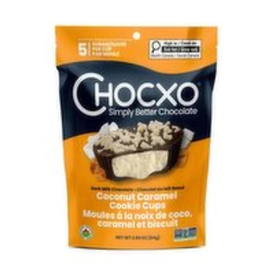 ChocXO - Dark Milk Chocolate Coconut Caramel Cookies Cups, 84 Gram