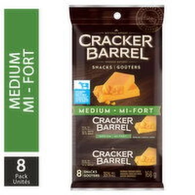 Cracker Barrel - Medium Cheddar Cheese Snacks, 8 Each