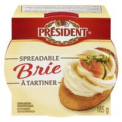 President - Spreadable Brie Cheese 23% M.F., 185 Gram