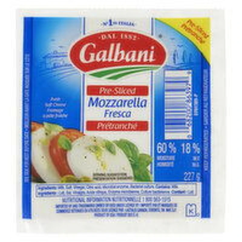 Galbani - Mozzarella Fresca Cheese Pre-Sliced Ball, 227 Gram
