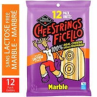 Black Diamond - Lactose-Free Marble Cheestring, 12 Each