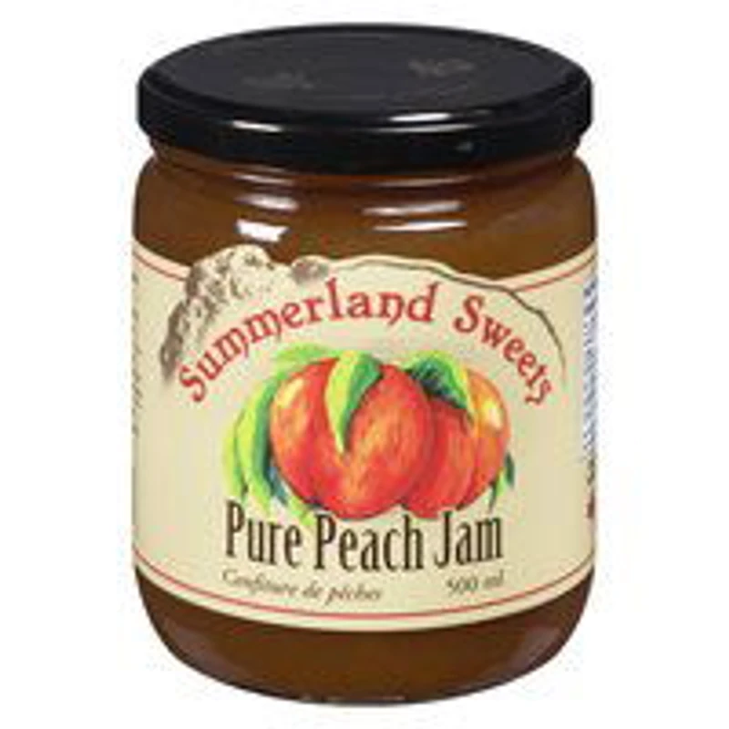 Summerland Sweets - Pure Peach Jam, 500 Millilitre