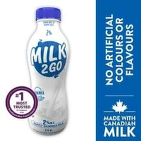 MILK 2 GO - 2% Partly Skimmed Milk, 473 Millilitre