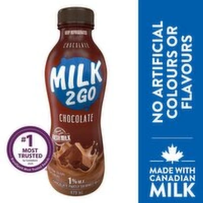 MILK 2 GO - 1% Chocolate Partly Skimmed Milk, 473 Millilitre