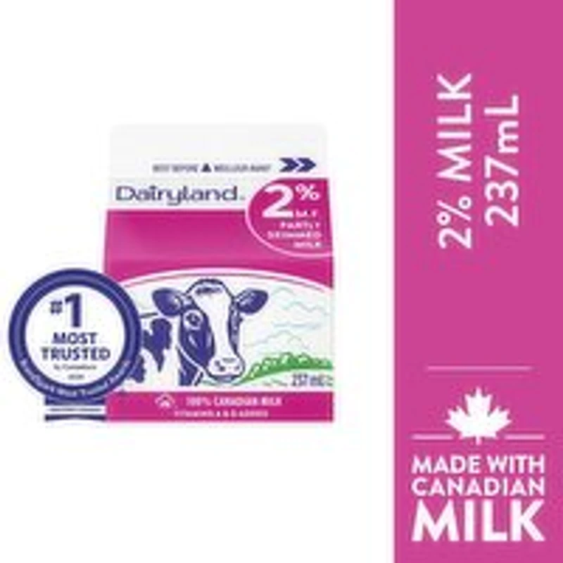 Dairyland - 2% Regular Milk, 237 Millilitre