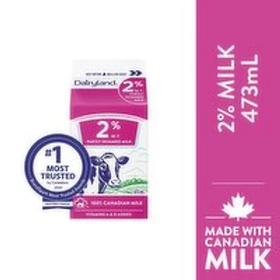 Dairyland - 2% Regular Milk, 473 Millilitre