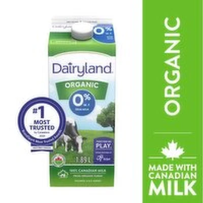 Dairyland - Skim Organic Milk, 1.89 Litre
