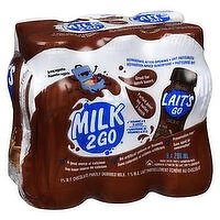 Milk2Go - Chocolate Partly Skimmed Milk Multipack, 6 Each