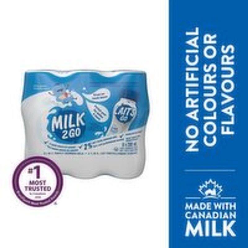 Milk2Go - 2% Partly Skimmed Milk Multipack, 6 Each