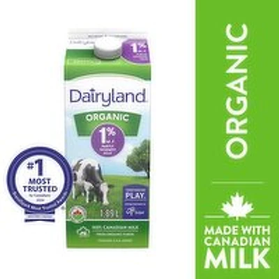 Dairyland - 1% Organic Milk, 1.89 Litre