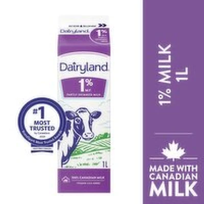 Dairyland - 1% Regular Milk, 1 Litre