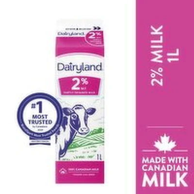 Dairyland - 2% Regular Milk, 1 Litre