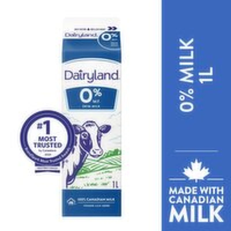 Dairyland - 0% Regular Milk, 1 Litre