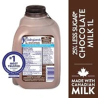 Dairyland - Dairyland Reduced Sugar Choc Milk, 1 Litre